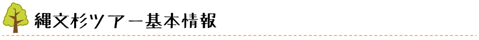縄文杉ツアーの基本情報